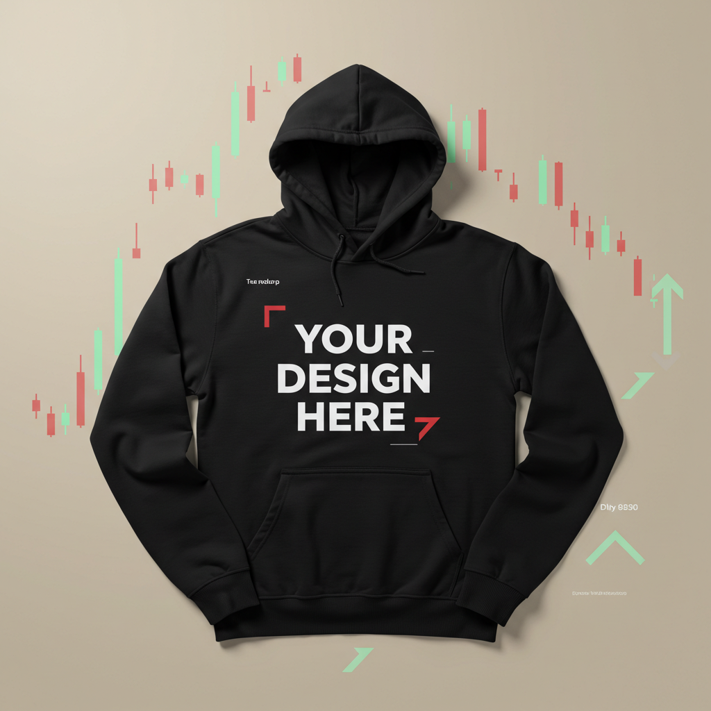 Minimalist Crypto Hoodie with Bitcoin and trading graphics – DC Crypto