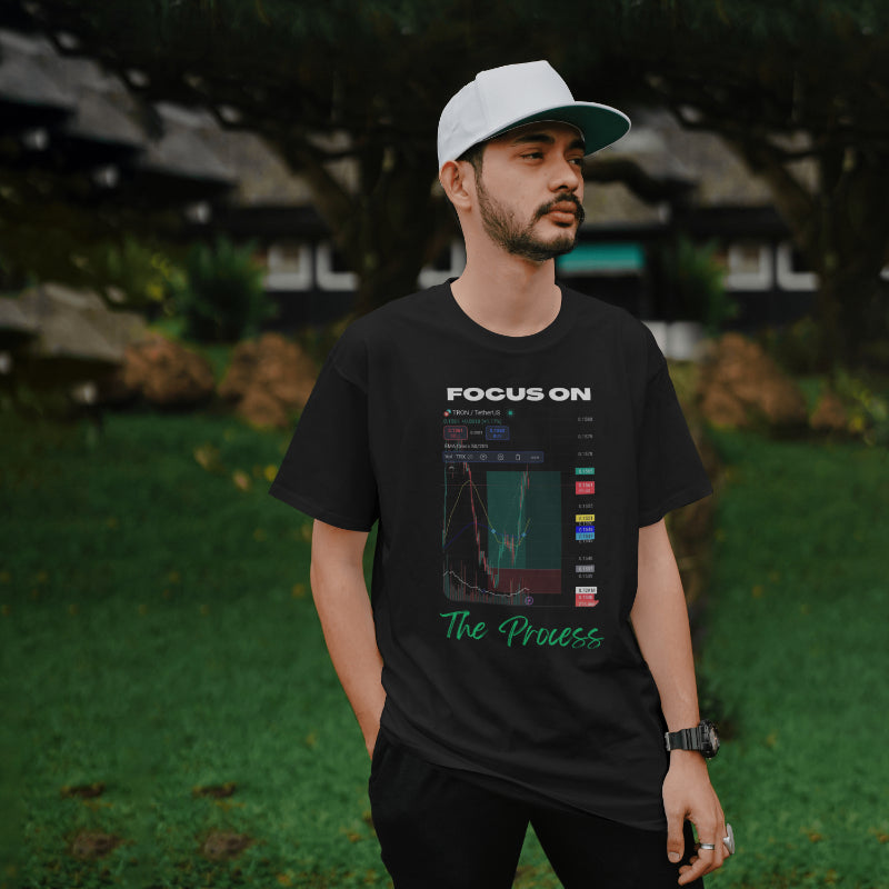 Personalized trading shirt featuring your custom trading graph and iconic quote