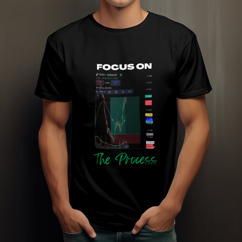 Personalized trading shirt featuring your custom trading graph and iconic quote