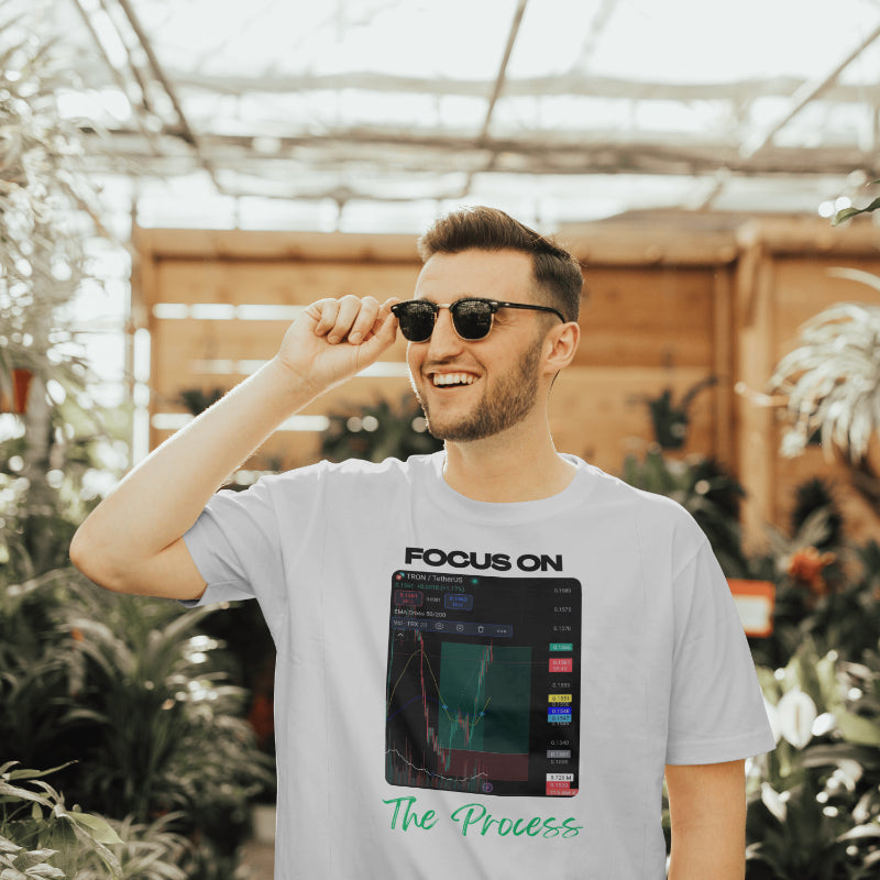 Personalized trading shirt featuring your custom trading graph and iconic quote