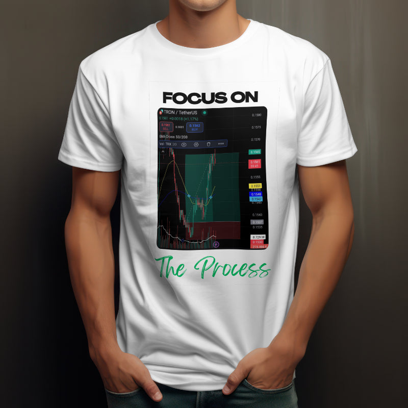 Personalized trading shirt featuring your custom trading graph and iconic quote