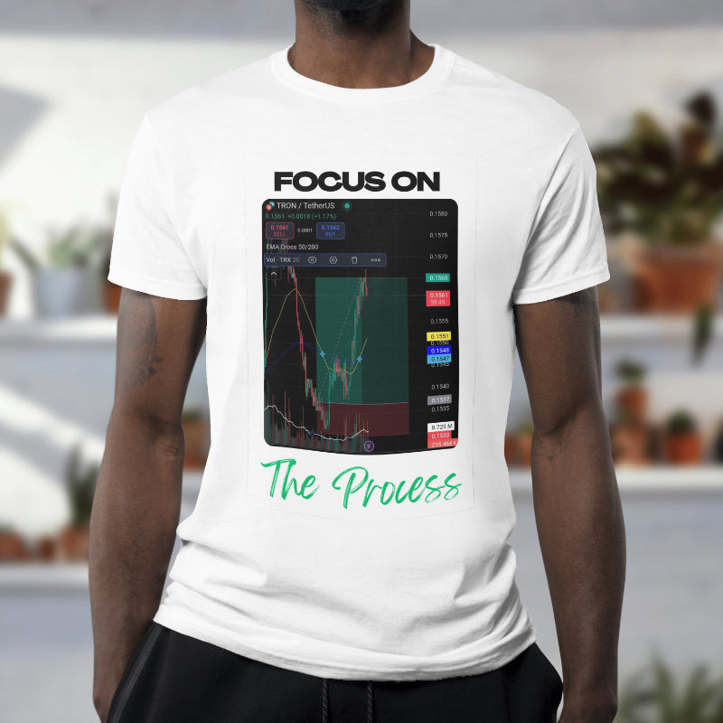 Personalized trading shirt featuring your custom trading graph and iconic quote