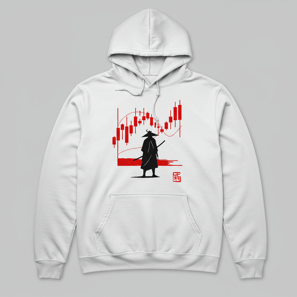 Minimalist Crypto Hoodie with Bitcoin and trading graphics – DC Crypto