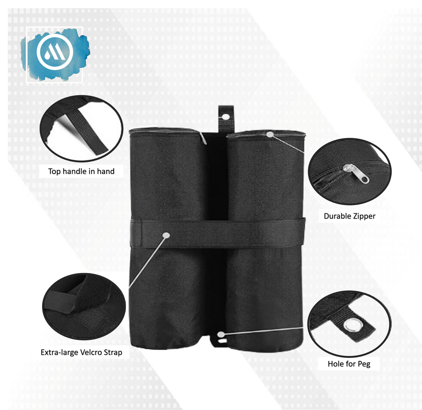 Reinforced Sand Bag for Secure Canopy Tent