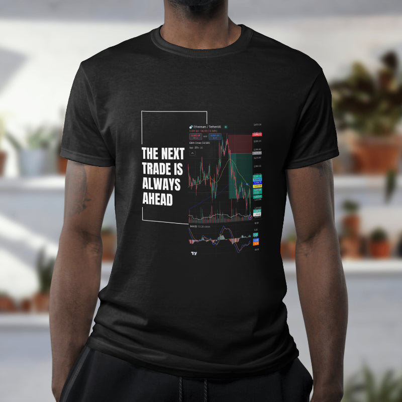Personalized trading shirt featuring your custom trading graph and iconic quote