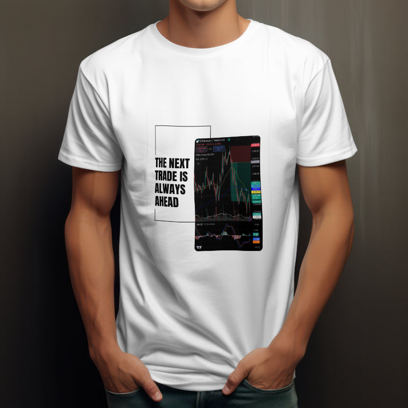 Personalized trading shirt featuring your custom trading graph and iconic quote