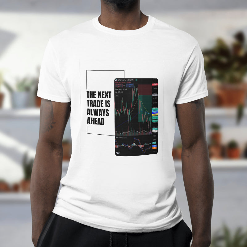 Personalized trading shirt featuring your custom trading graph and iconic quote
