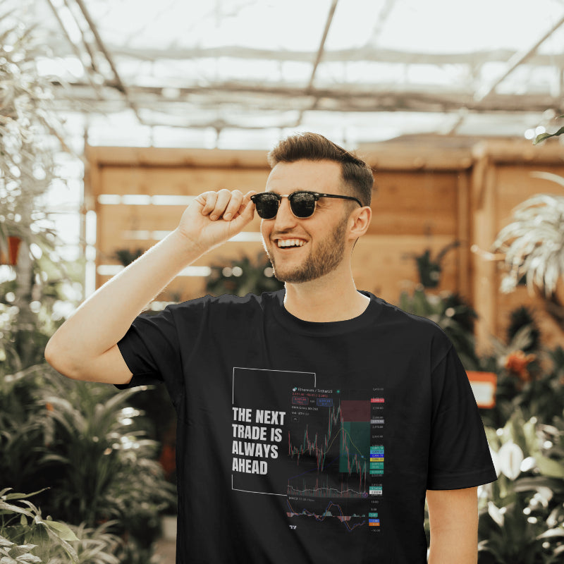 Personalized trading shirt featuring your custom trading graph and iconic quote