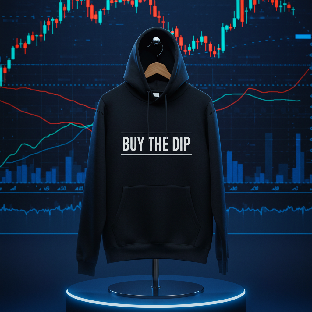 Minimalist Crypto Hoodie with Bitcoin and trading graphics – DC Crypto