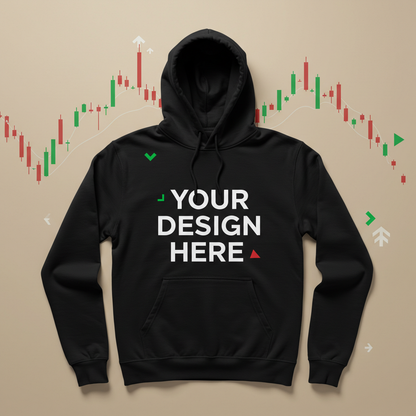 Minimalist Crypto Hoodie with Bitcoin and trading graphics – DC Crypto