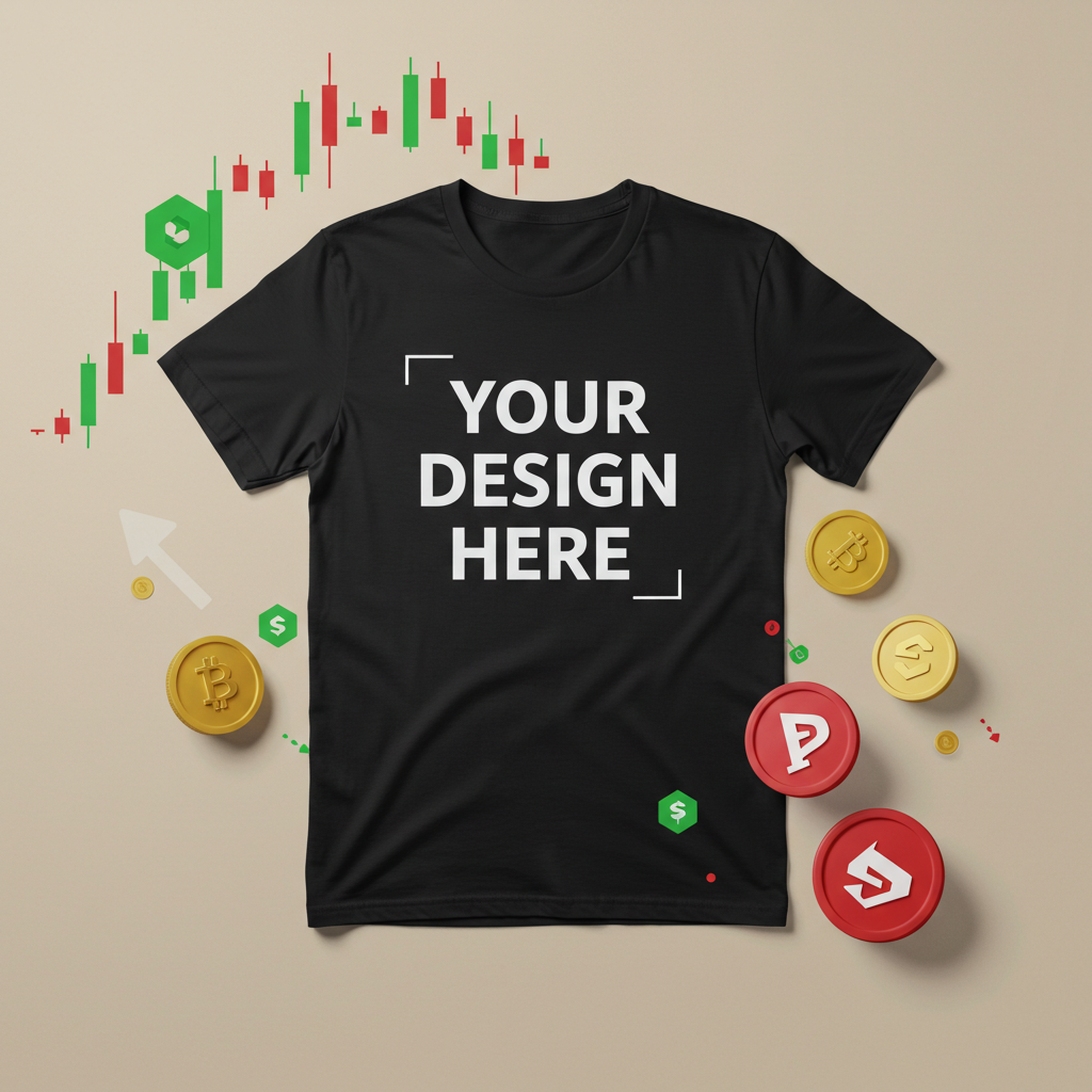 Crypto Trading T-Shirt with market quotes in black and white – DC Crypto