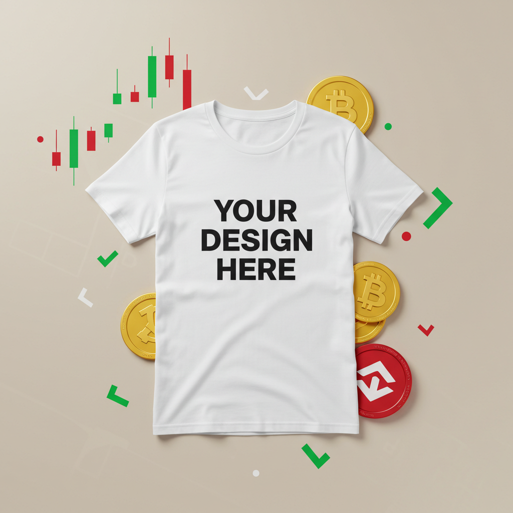 Crypto Trading T-Shirt with market quotes in black and white – DC Crypto