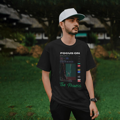 Personalized trading shirt featuring your custom trading graph and iconic quote