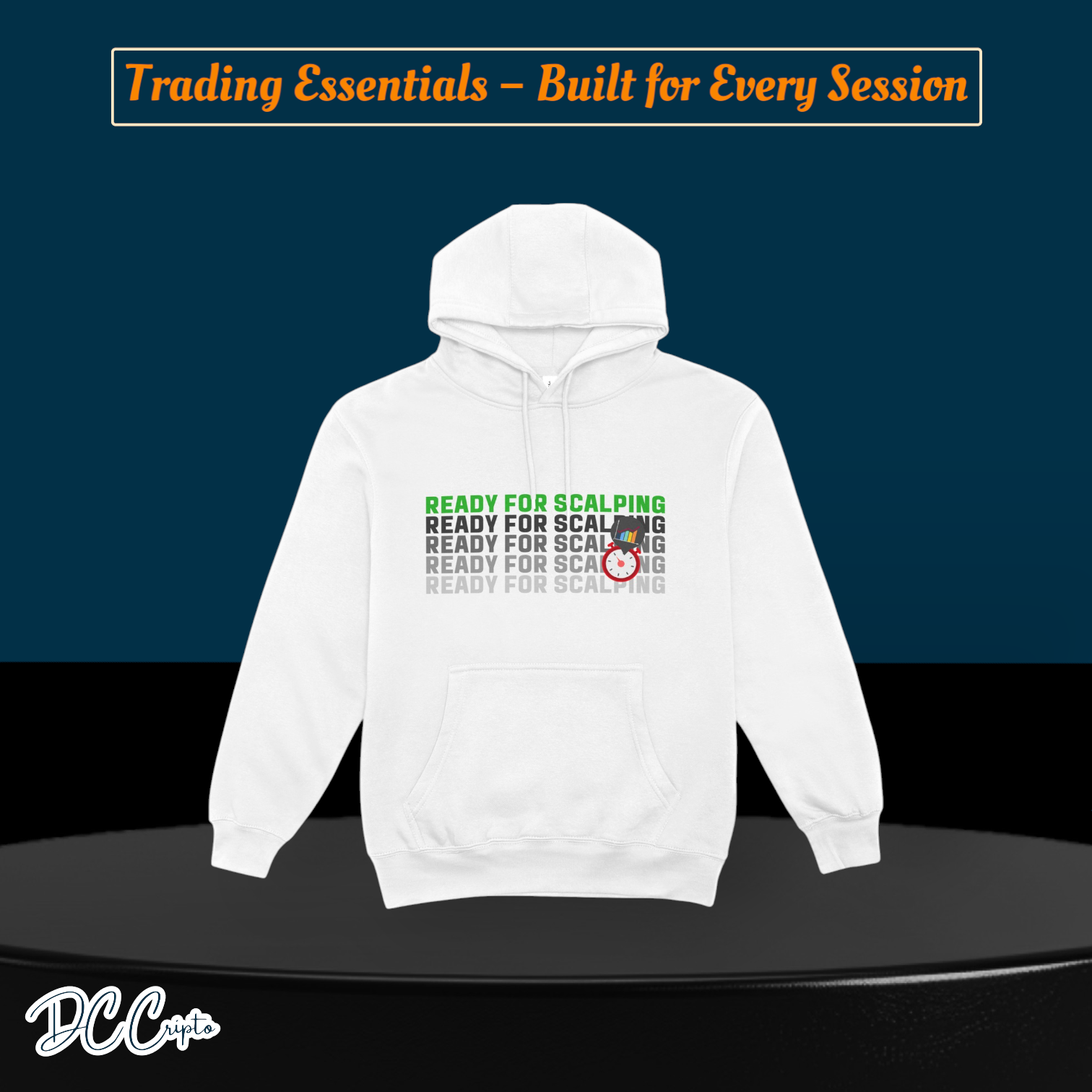 Custom Trading Hoodie for crypto traders – Pips and Dips design, perfect for market sessions