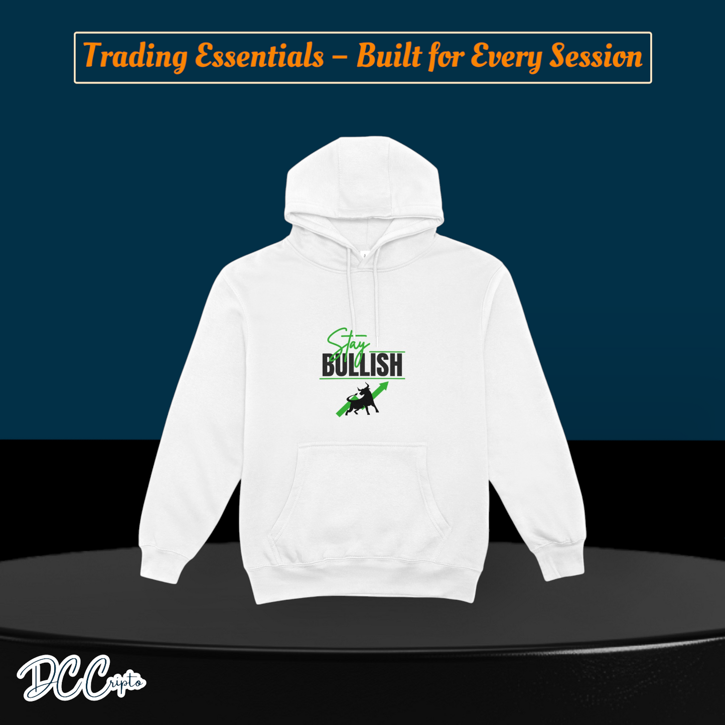 Custom Trading Hoodie for crypto traders – Personalize with your design.