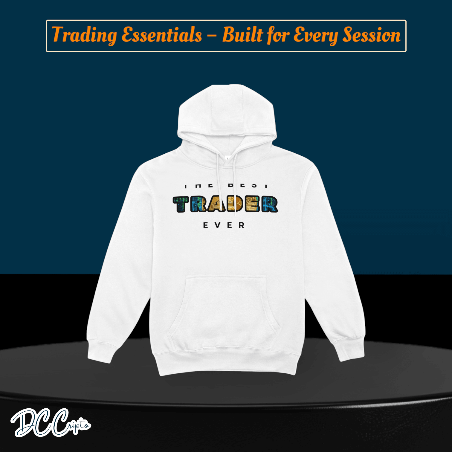 Custom Trading Hoodie for crypto traders – Pips and Dips design, perfect for market sessions