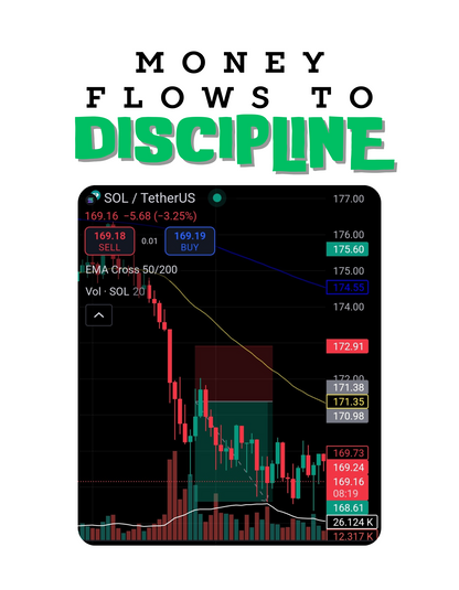 'Money Flows to Discipline' Trading Tee – Master the Market with Focus