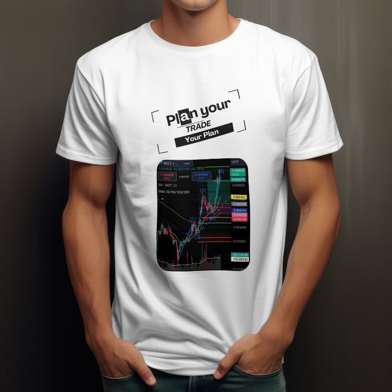 Personalized trading shirt featuring your custom trading graph and iconic quote