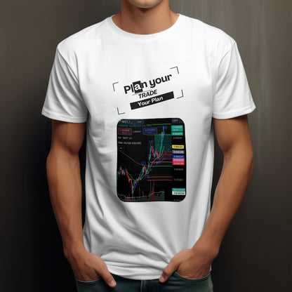 Personalized trading shirt featuring your custom trading graph and iconic quote
