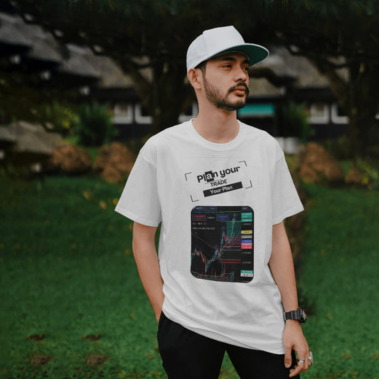 Personalized trading shirt featuring your custom trading graph and iconic quote