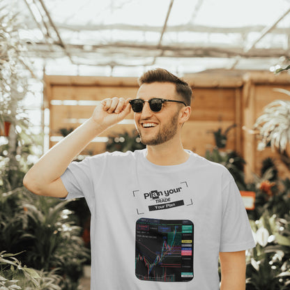 Personalized trading shirt featuring your custom trading graph and iconic quote