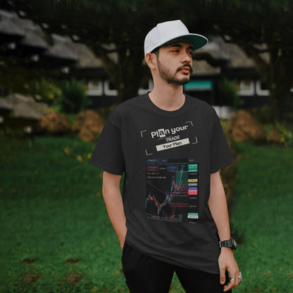 Personalized trading shirt featuring your custom trading graph and iconic quote