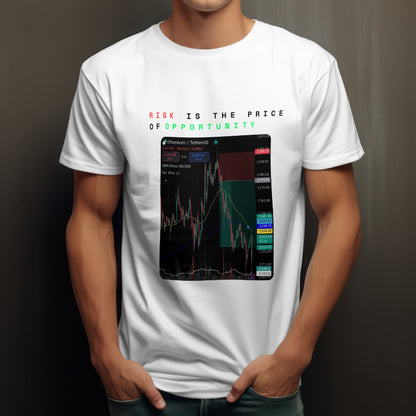 'Risk is the Price of Opportunity' T-Shirt – Embrace the Trader’s Mindset