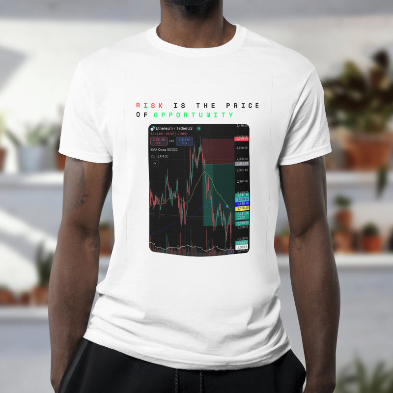 'Risk is the Price of Opportunity' T-Shirt – Embrace the Trader’s Mindset