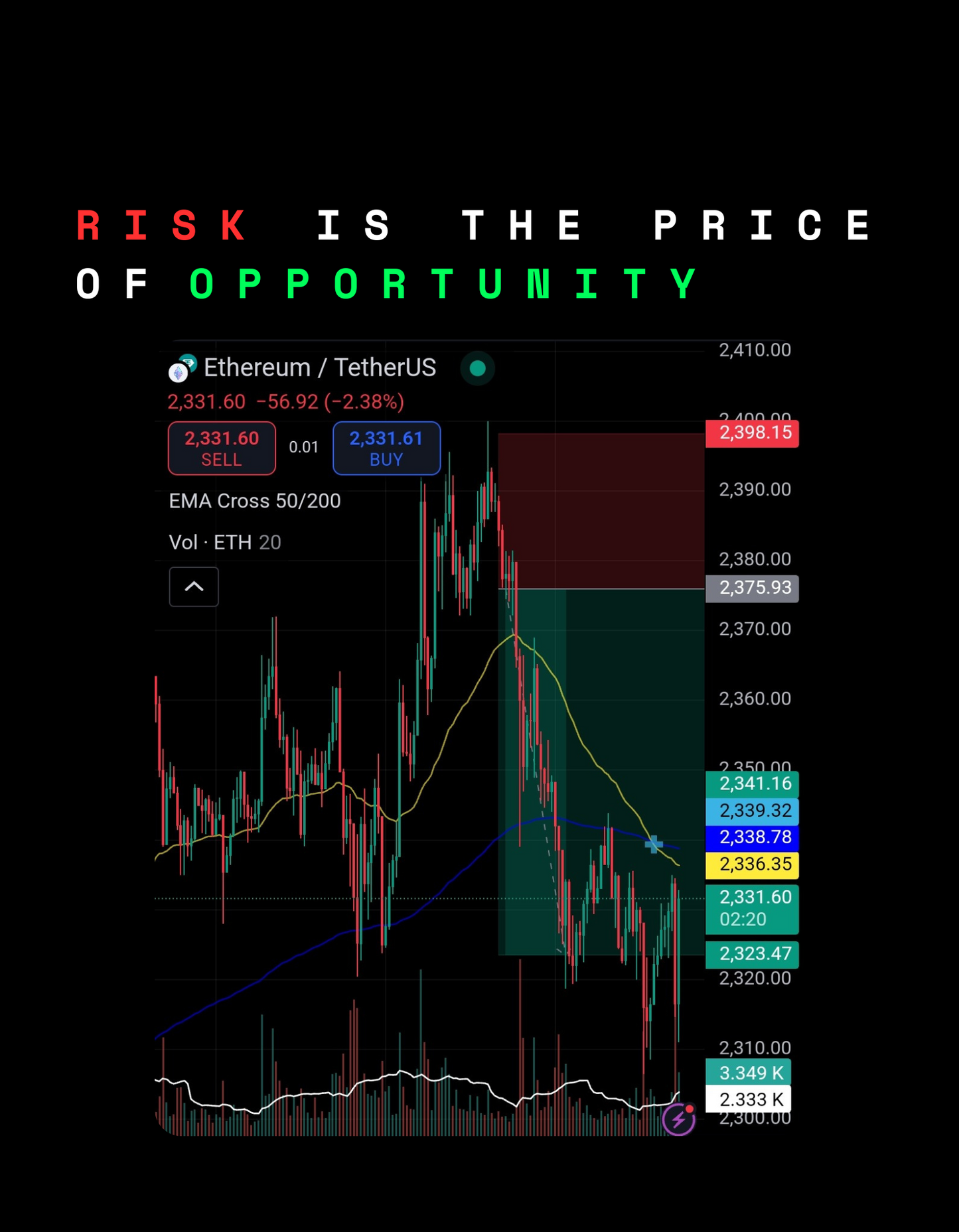 'Risk is the Price of Opportunity' T-Shirt – Embrace the Trader’s Mindset