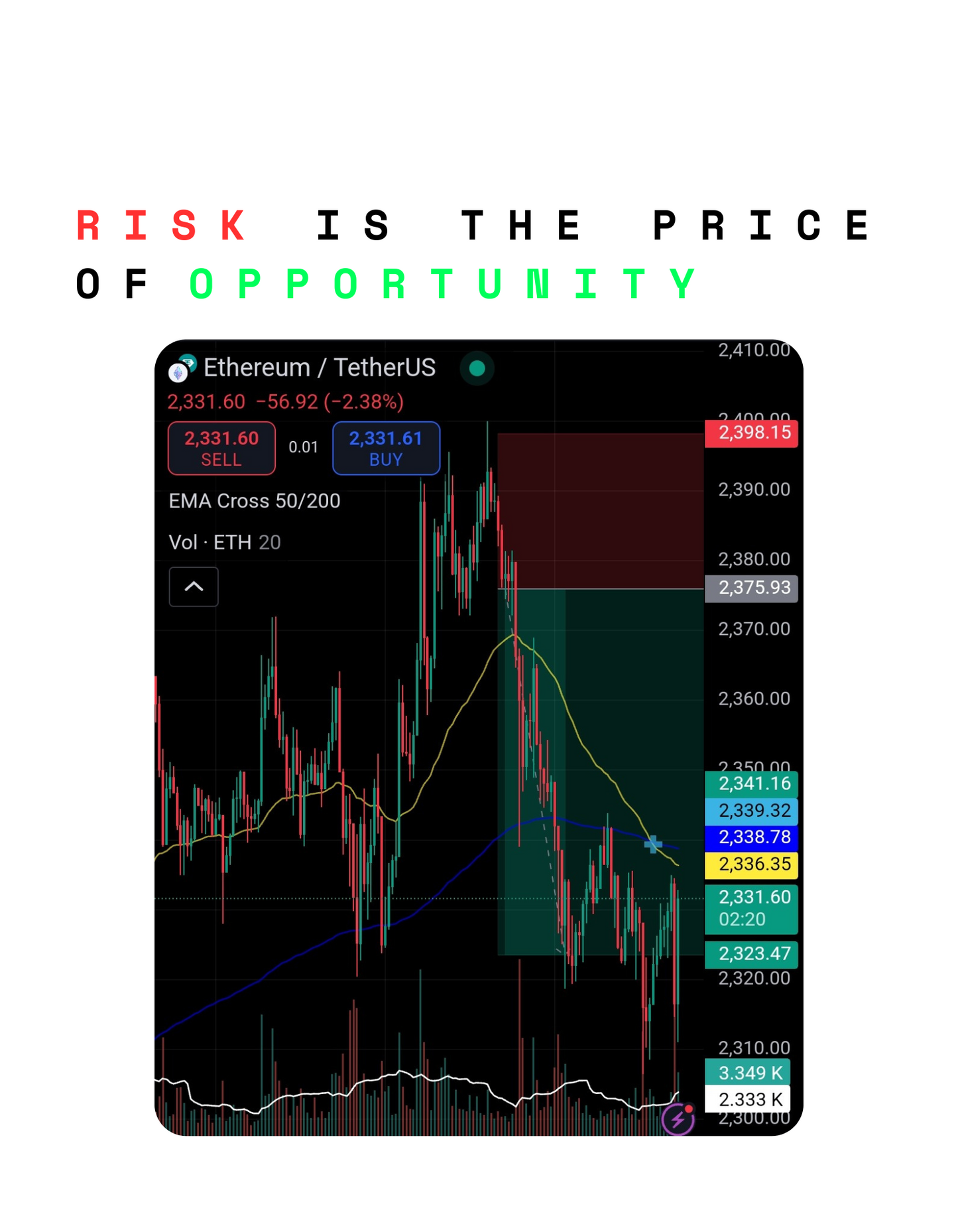 'Risk is the Price of Opportunity' T-Shirt – Embrace the Trader’s Mindset