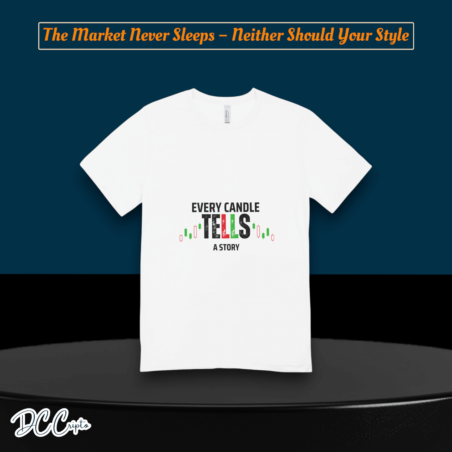 Personalized Trading T-Shirt for crypto traders – Add your custom chart or quote.
