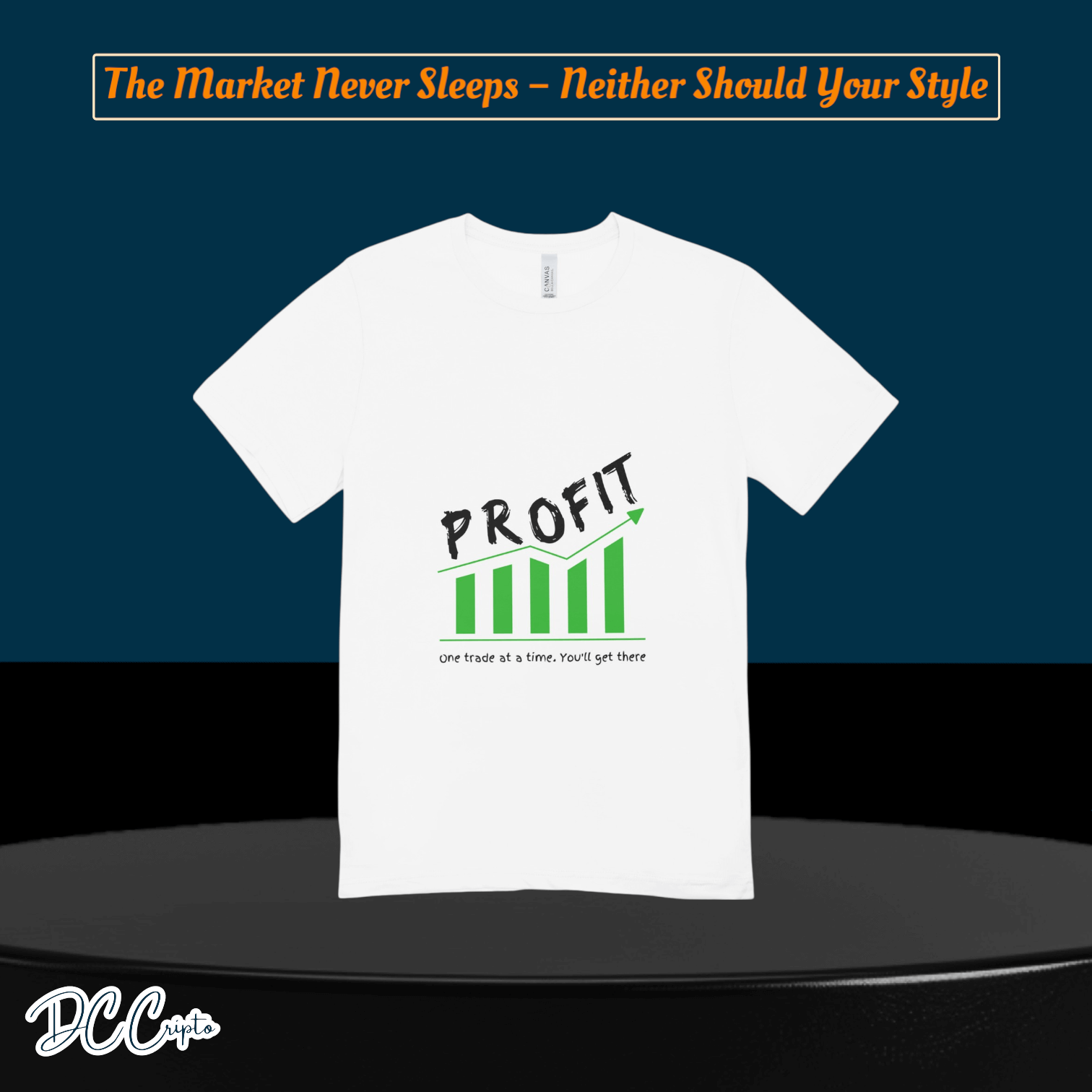 Personalized Trading T-Shirt for crypto traders – Add your custom chart or quote.