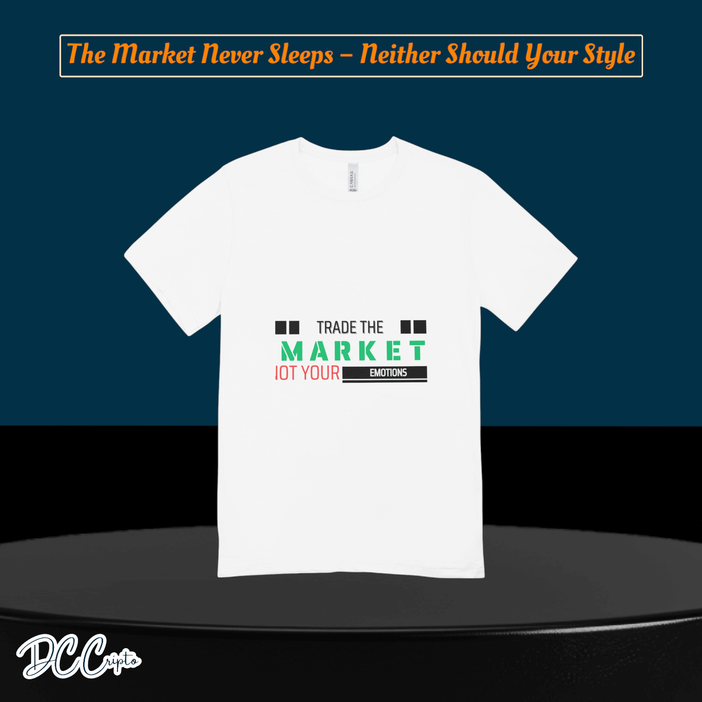 Personalized Trading T-Shirt for crypto traders – Add your custom chart or quote.