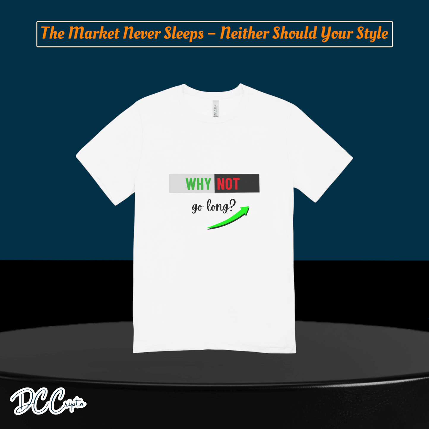 Personalized Trading T-Shirt for crypto traders – Add your custom chart or quote.